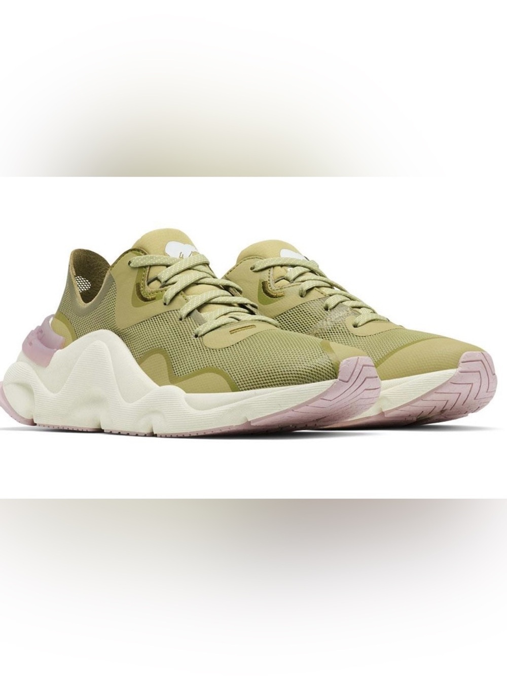 Sorel Kinetic Rnegd Float Sneakers Shoes NL4699-358 Olive Mauve Womens Sz 37,5